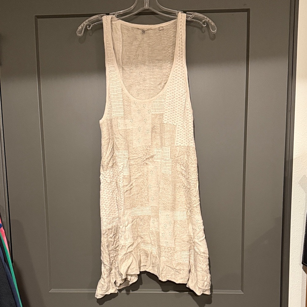 Anthropologie Cream Mini Dress